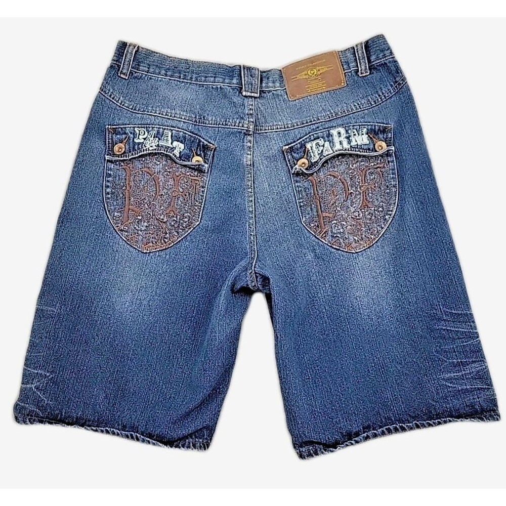 Phat Farm Classics Mens Jeans Shorts Size 38 Y2K Jorts Blue Denim